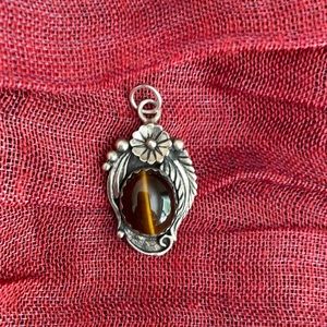 Vintage Tiger’s Eye Sterling Pendant